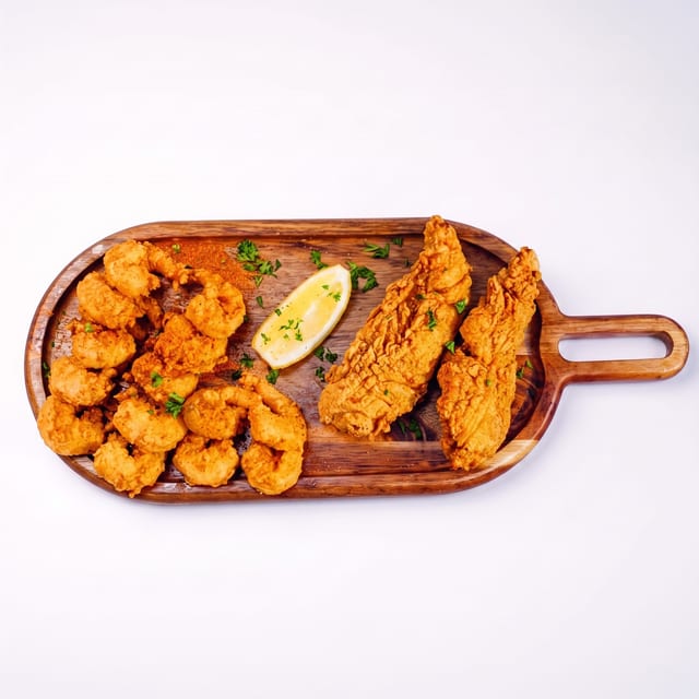 Tenders and Shrimp.